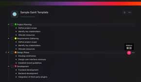 Taskade grantt template