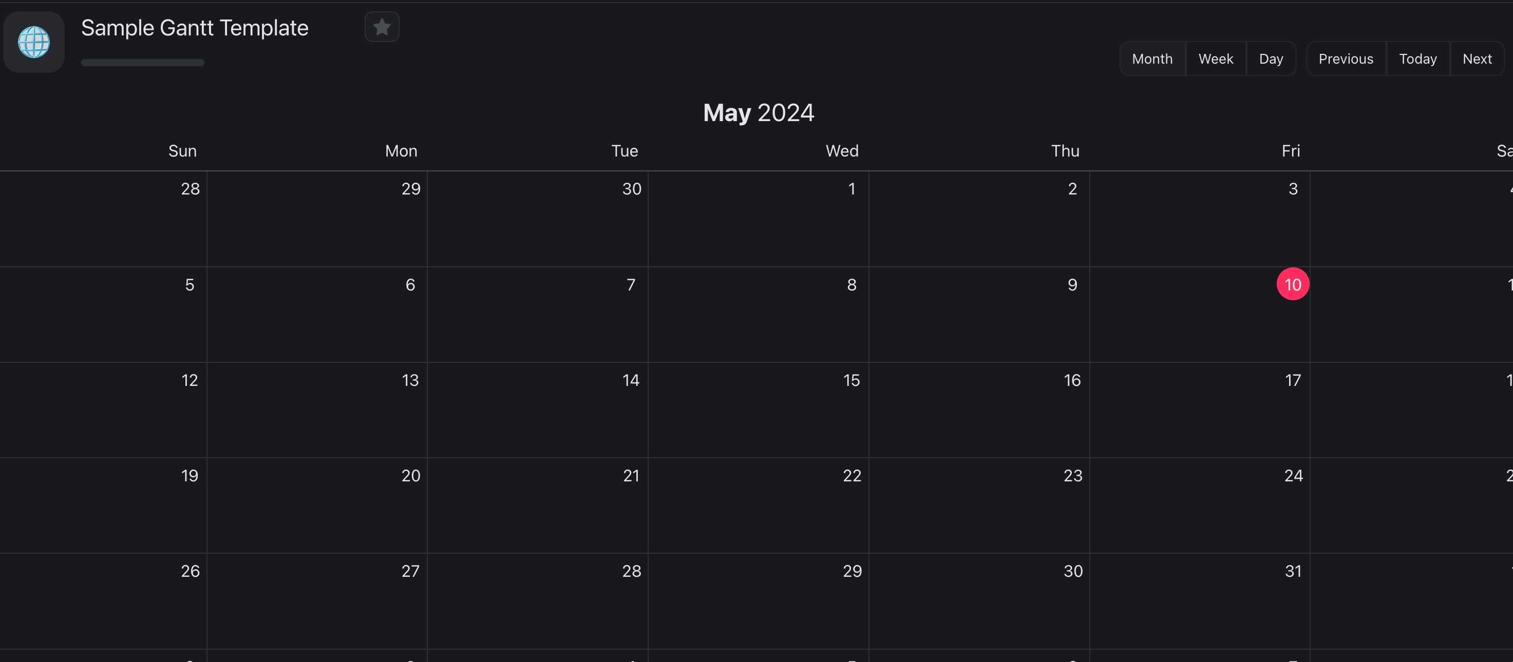 Taskade calendar