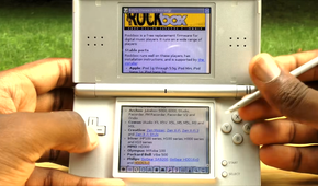 Nintendo DS Browser displaying the Rockbox website