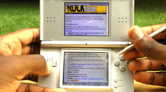 Nintendo DS Browser displaying the Rockbox website