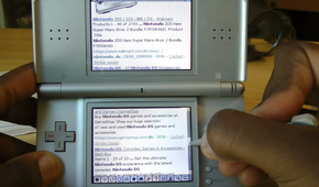 Nintendo DS Browser displaying Google Search results