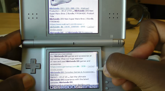Nintendo DS Browser displaying Google Search results