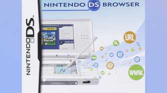 Nintendo DS Browser boxart on a blue gradient background