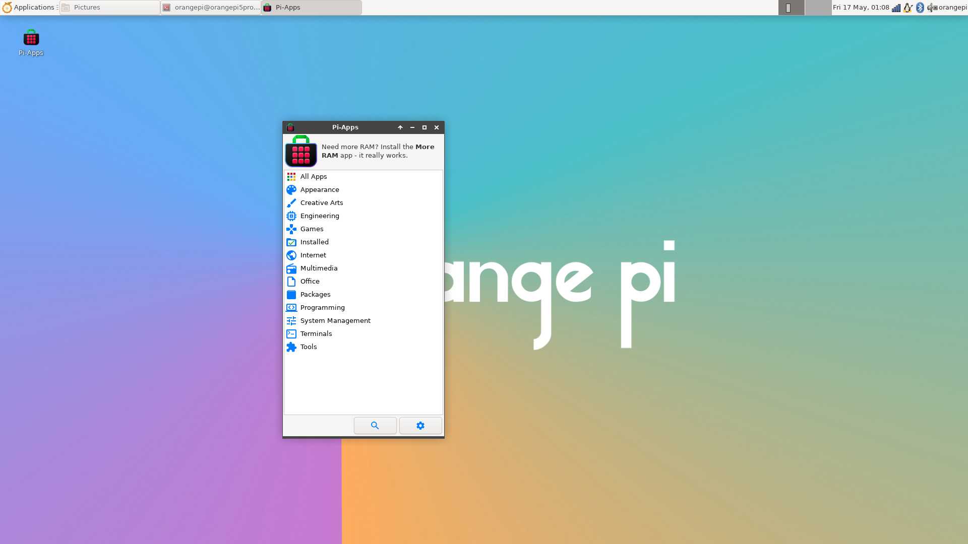 Orange Pi Debian Pi Apps