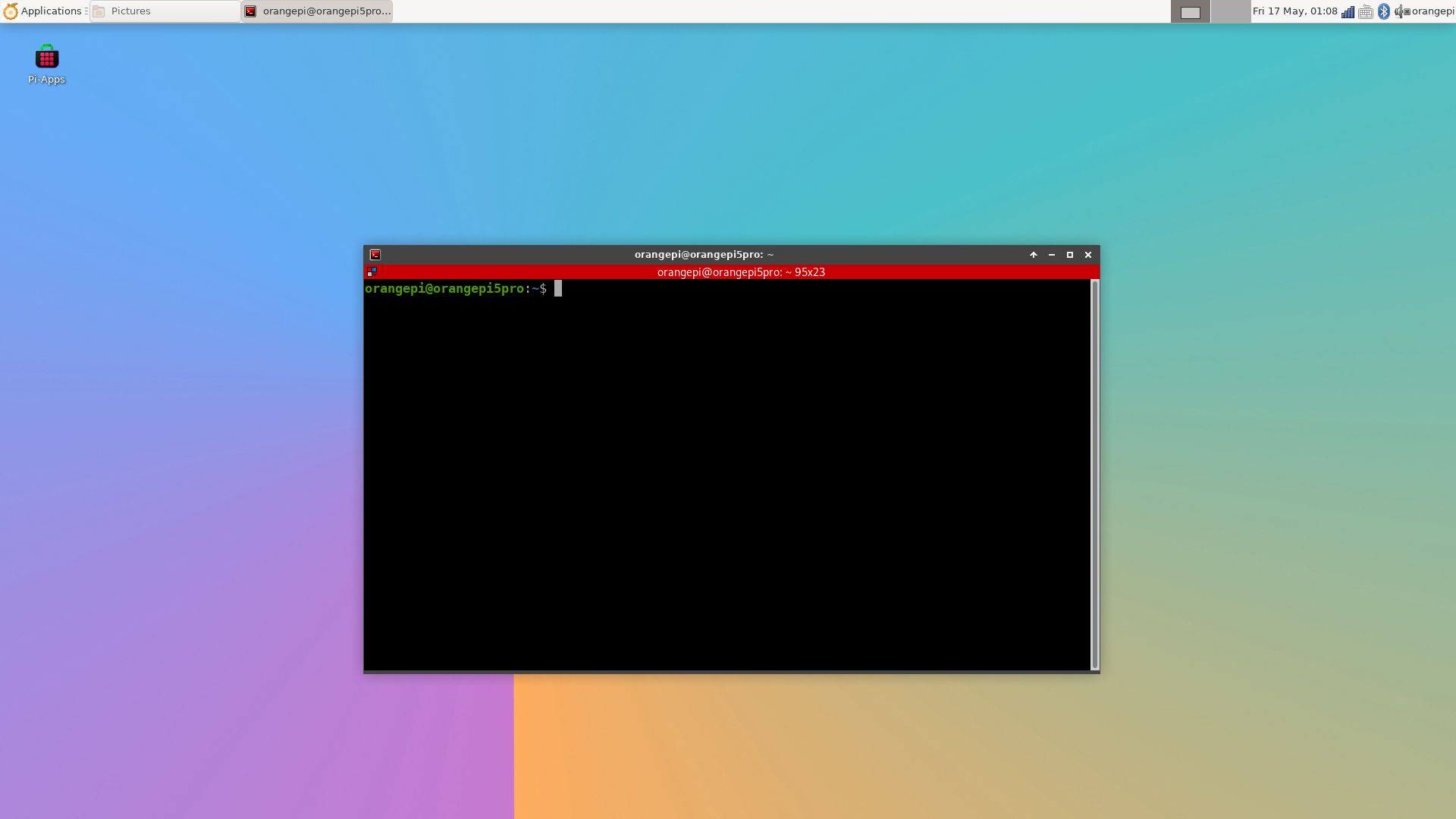 Orange Pi Debian terminal