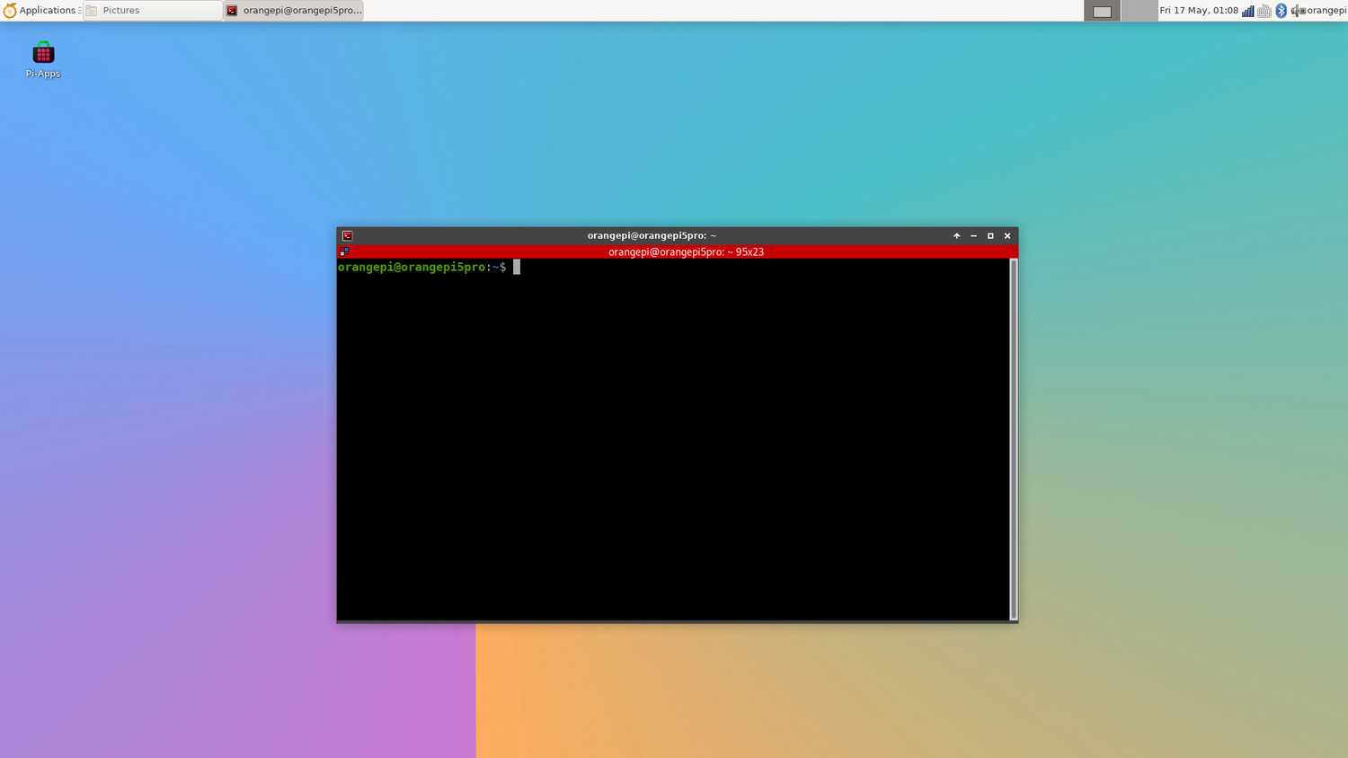 Orange Pi Debian terminal