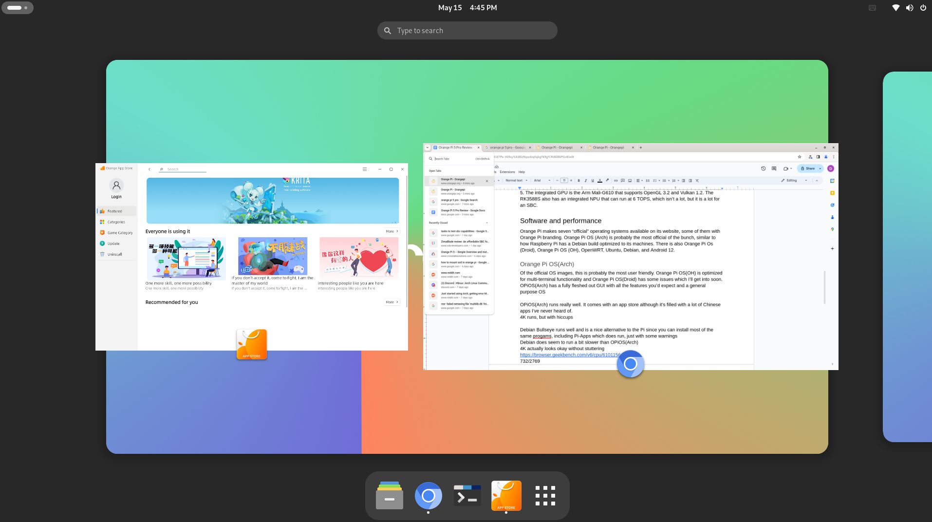 Orange Pi OS(Arch) app selector