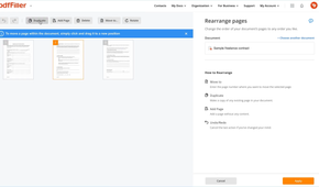 pdffiller tutorial rearrange pages