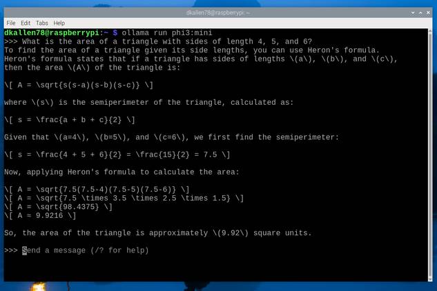 Phi-3 responses on Raspberry Pi 5