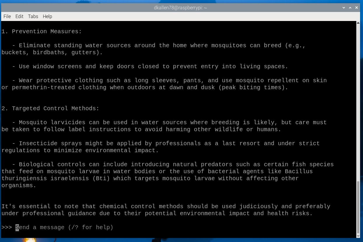 Phi-3 responses on Raspberry Pi 5