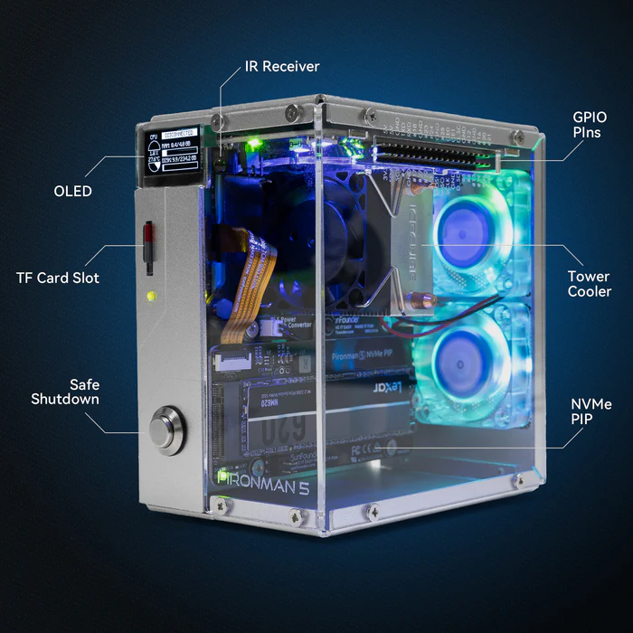 This fancy case makes your Raspberry Pi 5 look like a gaming PC