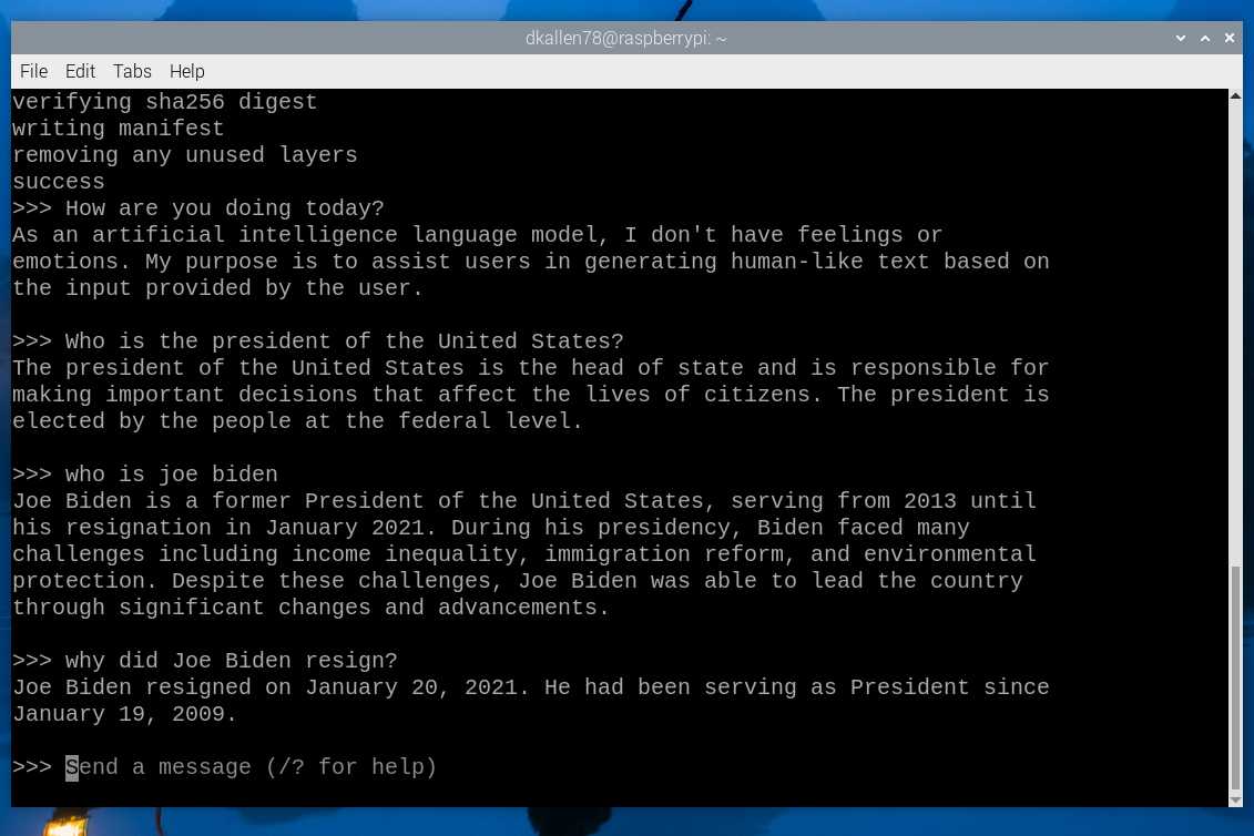 Qwen responses on Raspberry Pi 5