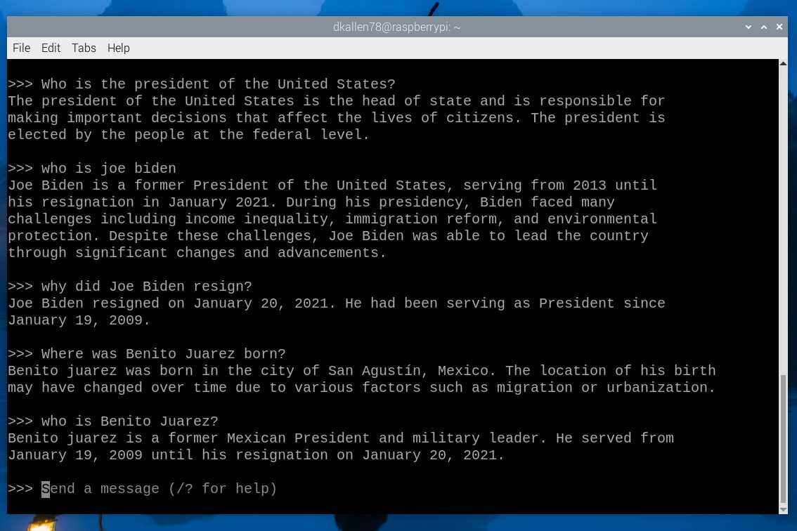 Qwen responses on Raspberry Pi 5