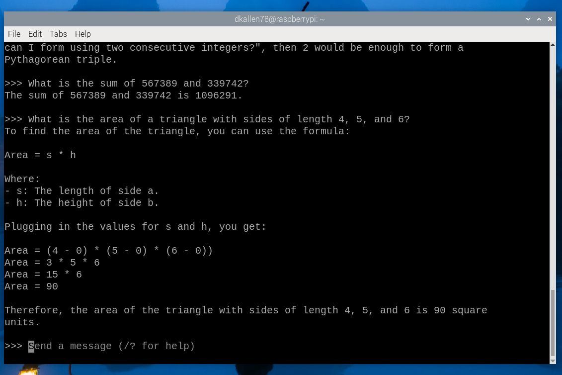 Qwen responses on Raspberry Pi 5