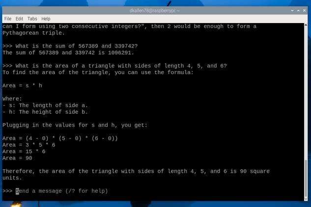 Qwen responses on Raspberry Pi 5