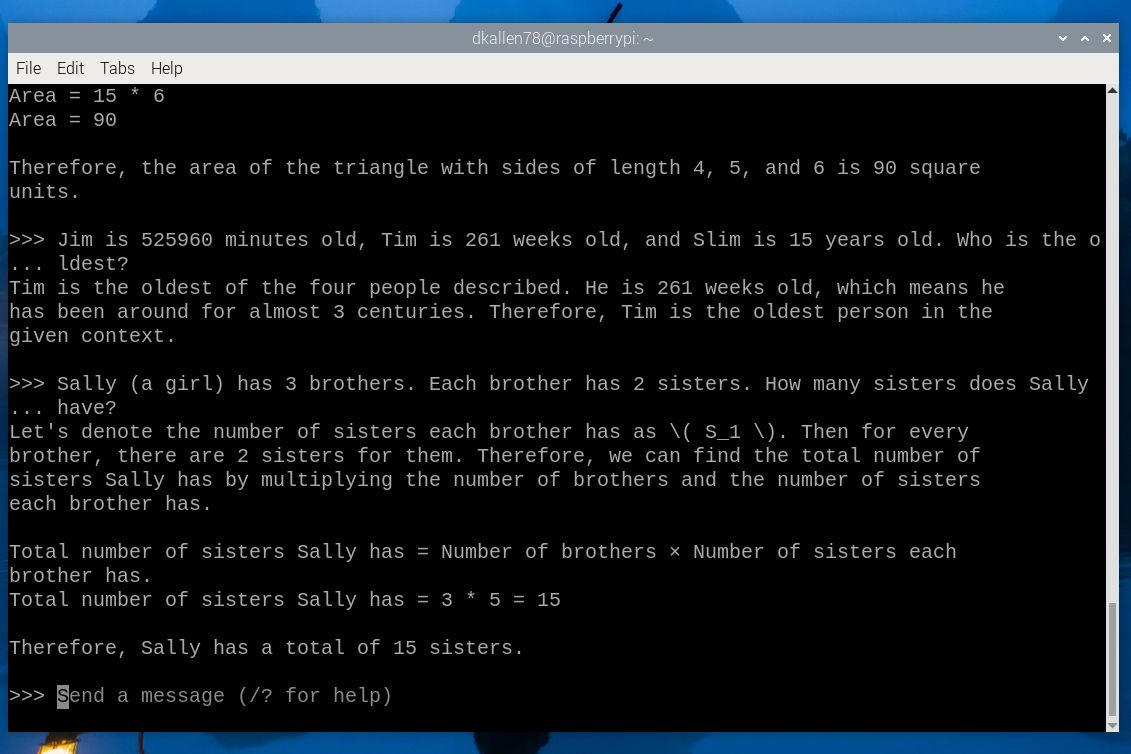 Qwen responses on Raspberry Pi 5