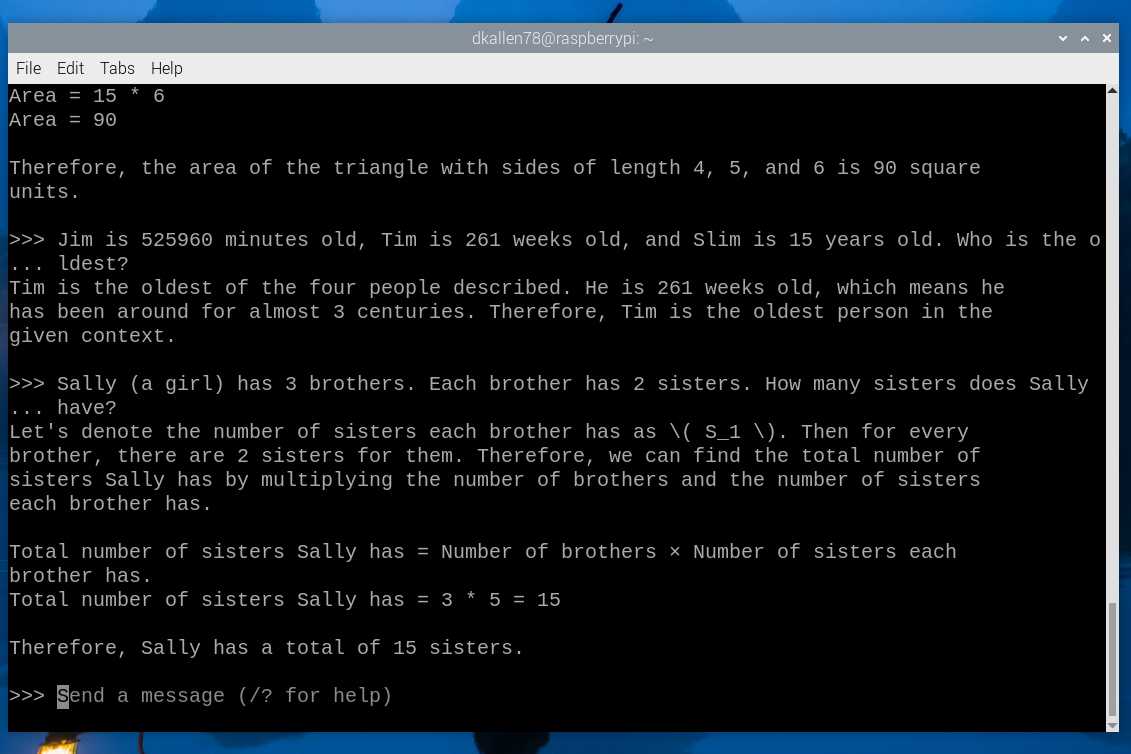 Qwen responses on Raspberry Pi 5
