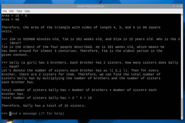 Qwen responses on Raspberry Pi 5