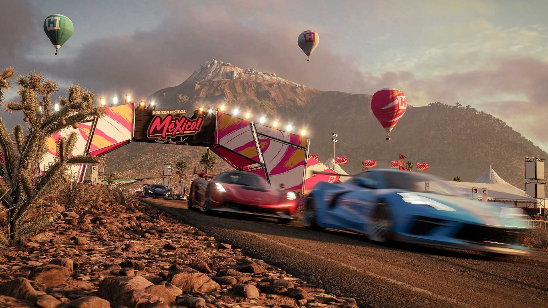 forza horizon 5 race with balloons