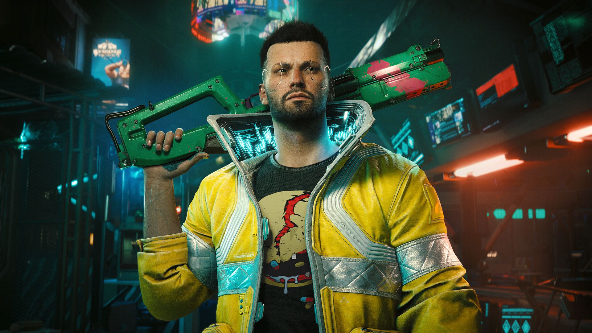 player character holding a shotgun