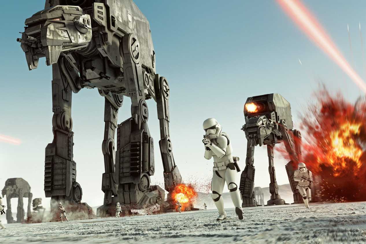 a battle scene from Star Wars Battlefront II