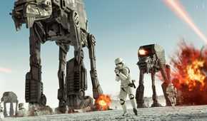 a battle scene from Star Wars Battlefront II