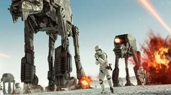 a battle scene from Star Wars Battlefront II