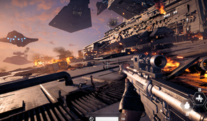 A first person view of a battle