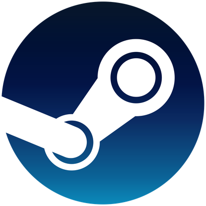 steam logo on a transparent background
