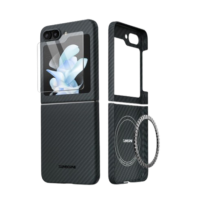 An image showing the Thinborne case Galaxy Z Flip 5 in black color.