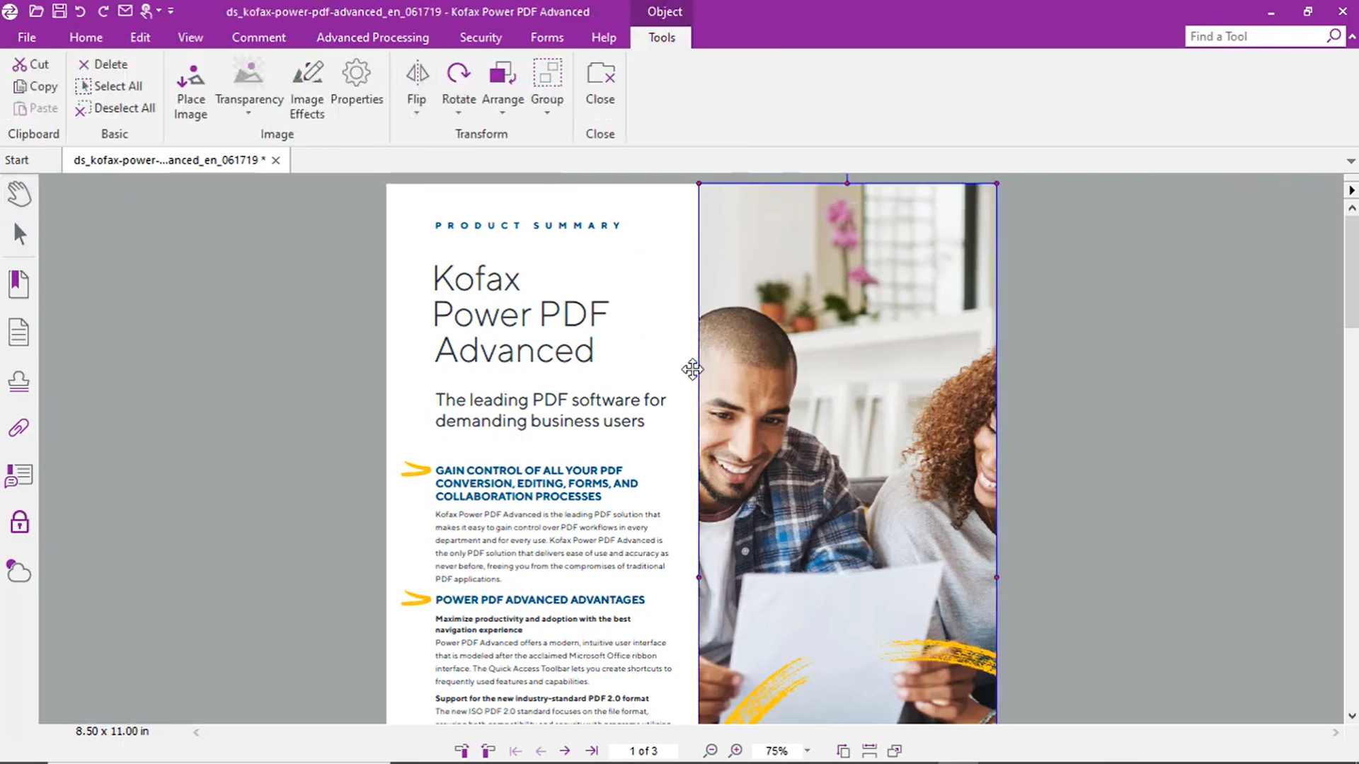 tungsten pdf tutorial move image