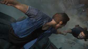 Screenshot of Uncharted 4 showing Nathan and Sam Drake