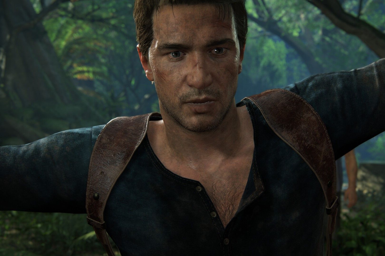 Screenshot of Uncharted 4 showing Nathan Drake