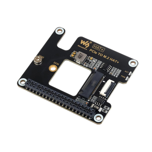 Waveshare PCIe to M.2 HAT+ on transparent background