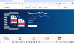 winzip rearrange pages