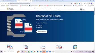 winzip rearrange pages