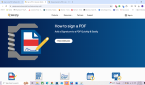 winzip sign pdf