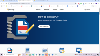 winzip sign pdf