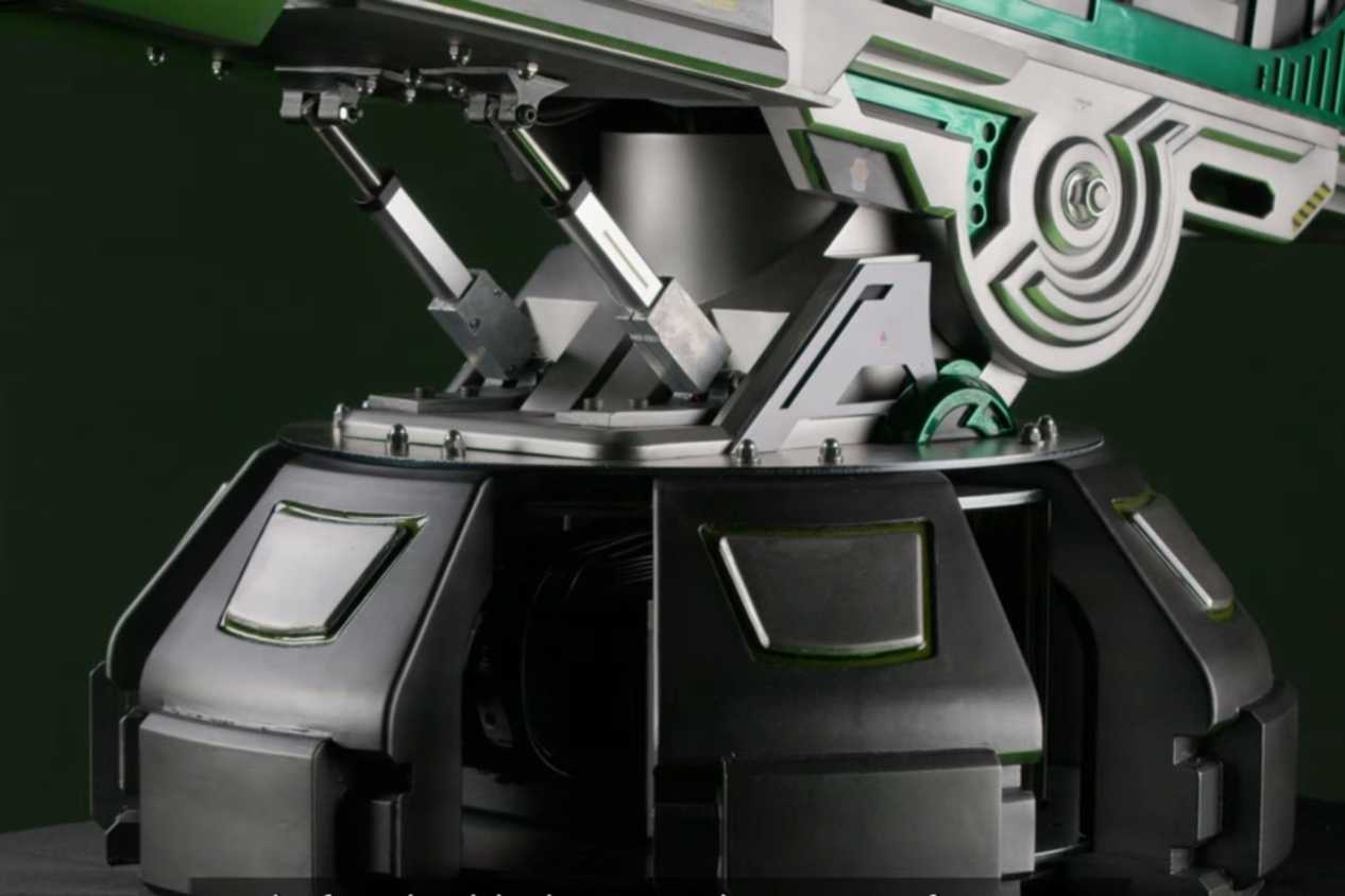 An image showing a base of a PC case that's made to look like a turret