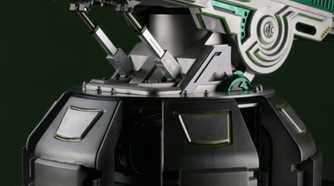 An image showing a base of a PC case that's made to look like a turret