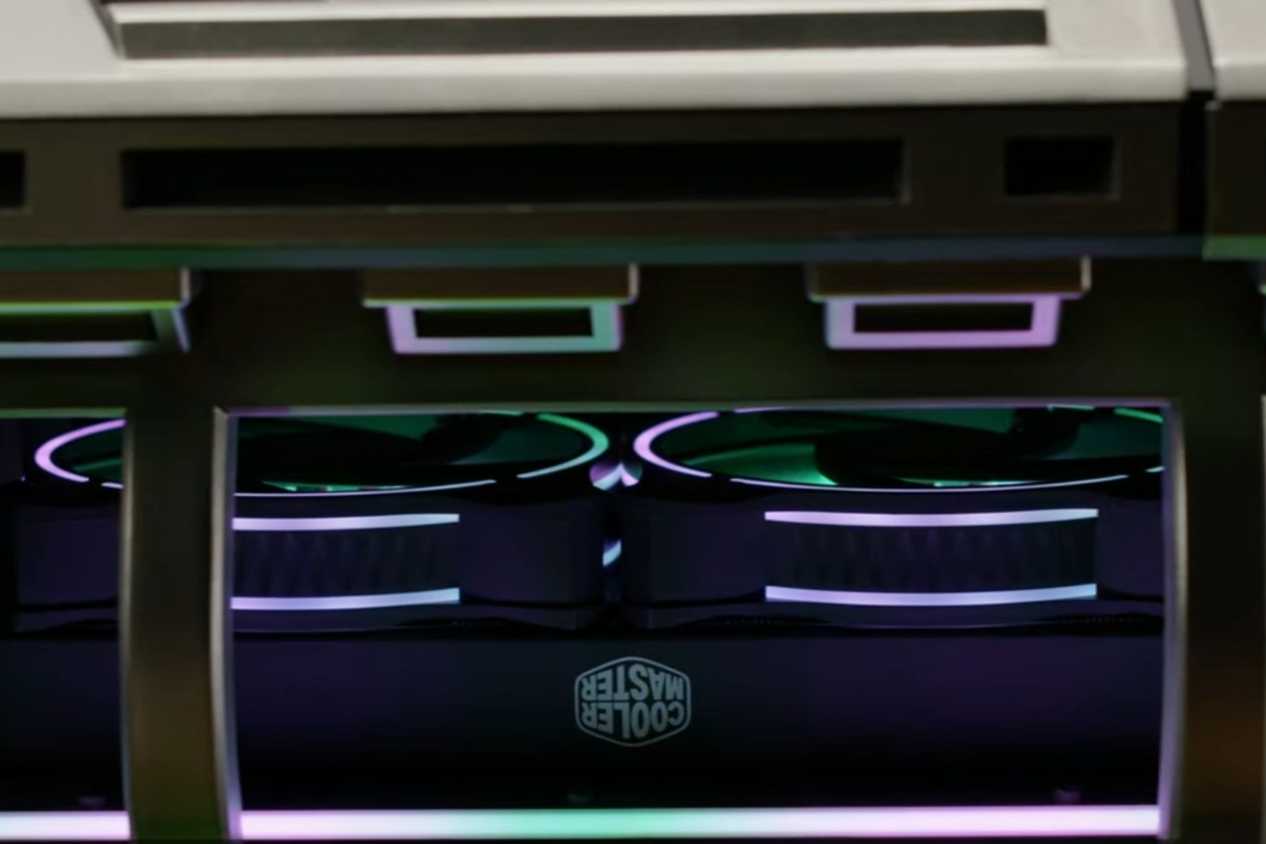 An image showing a cooler master cooler used inside a custom PC case