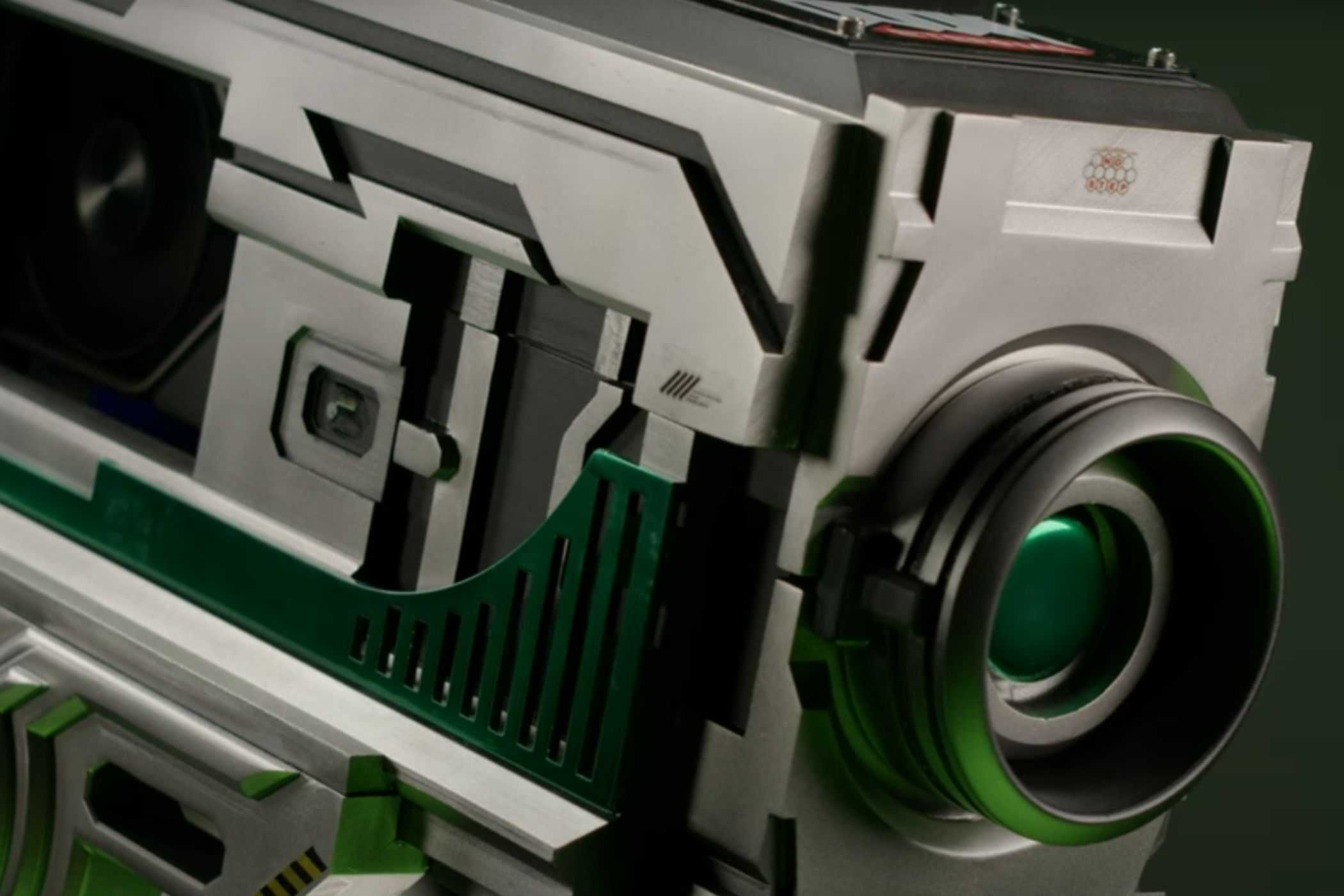 An image showing the back of a Doom Eternal's BFG inspired PC case