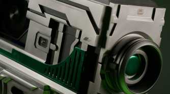 An image showing the back of a Doom Eternal's BFG inspired PC case