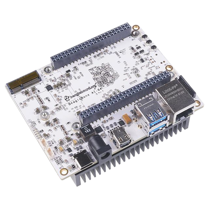 A transparent render of the BeagleBone AI-64 SBC