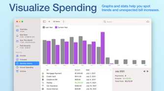A screenshot showing Chronicle visualize spending