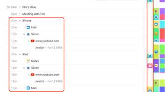 A screenshot showing Timing activities