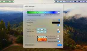 A screenshot showing Bartender menu bar