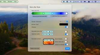 A screenshot showing Bartender menu bar