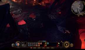 A screenshot of Baldur's gate 3 with Lossless Scaling enabled