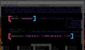 config.js file before setting up to be a server